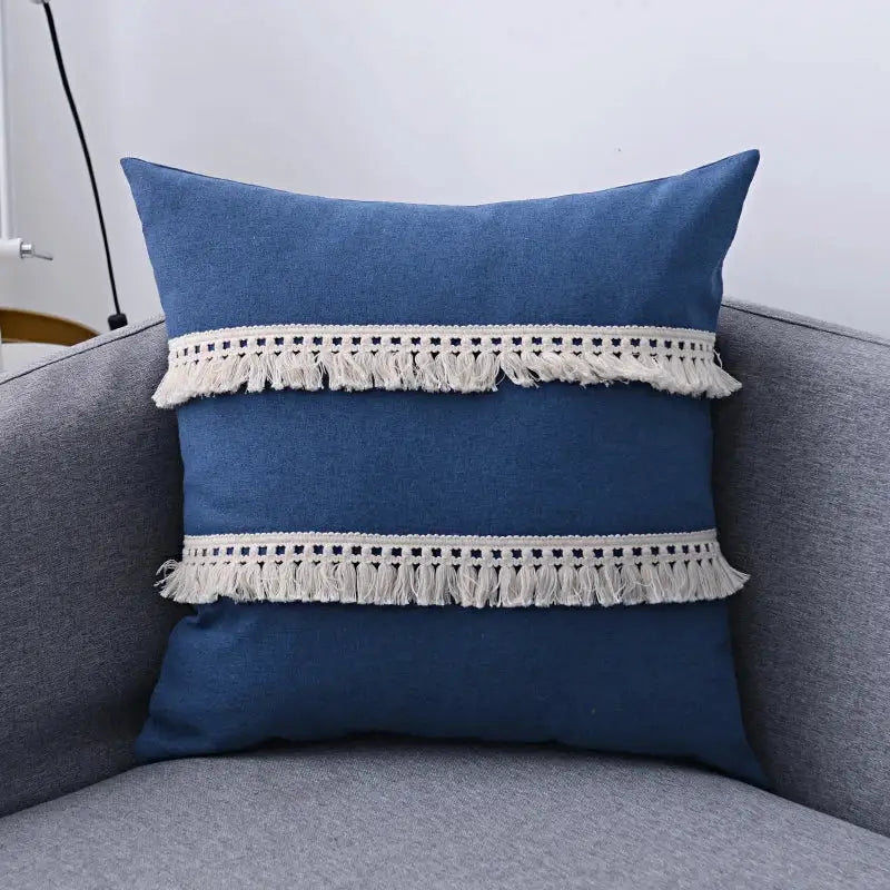 Beige Linen Tassel Covers