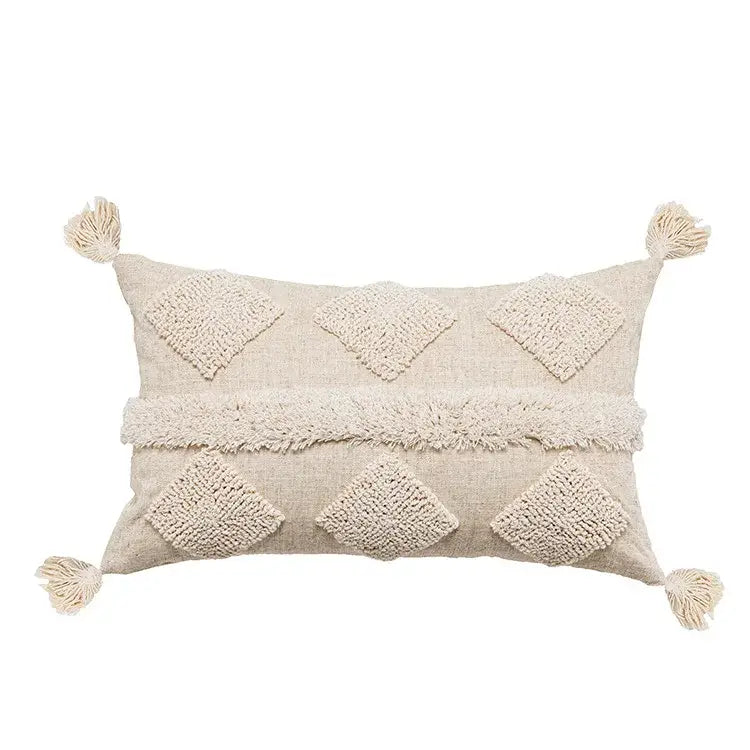 Beige White Tufted Covers