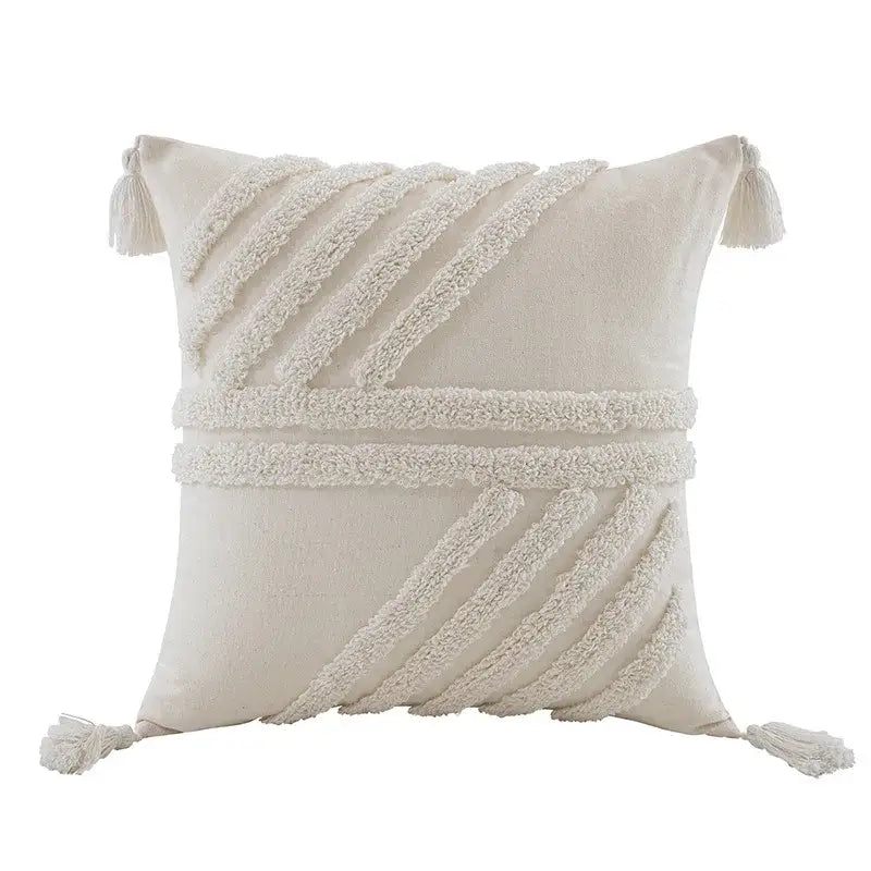 Beige White Tufted Covers