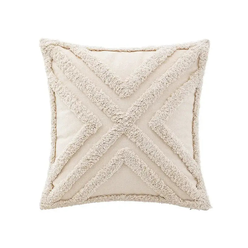 Beige White Tufted Covers