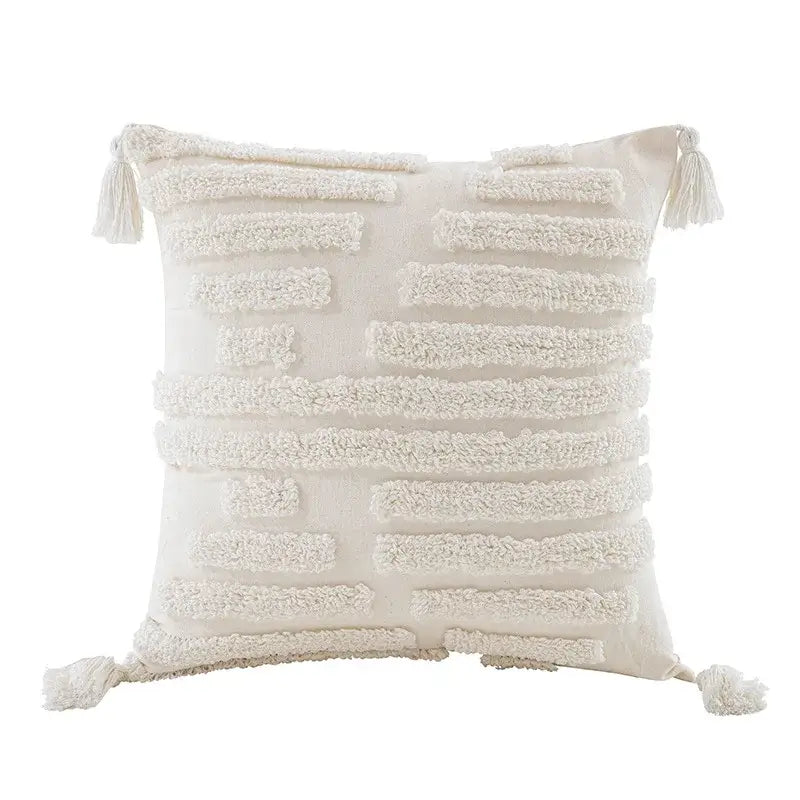 Beige White Tufted Covers
