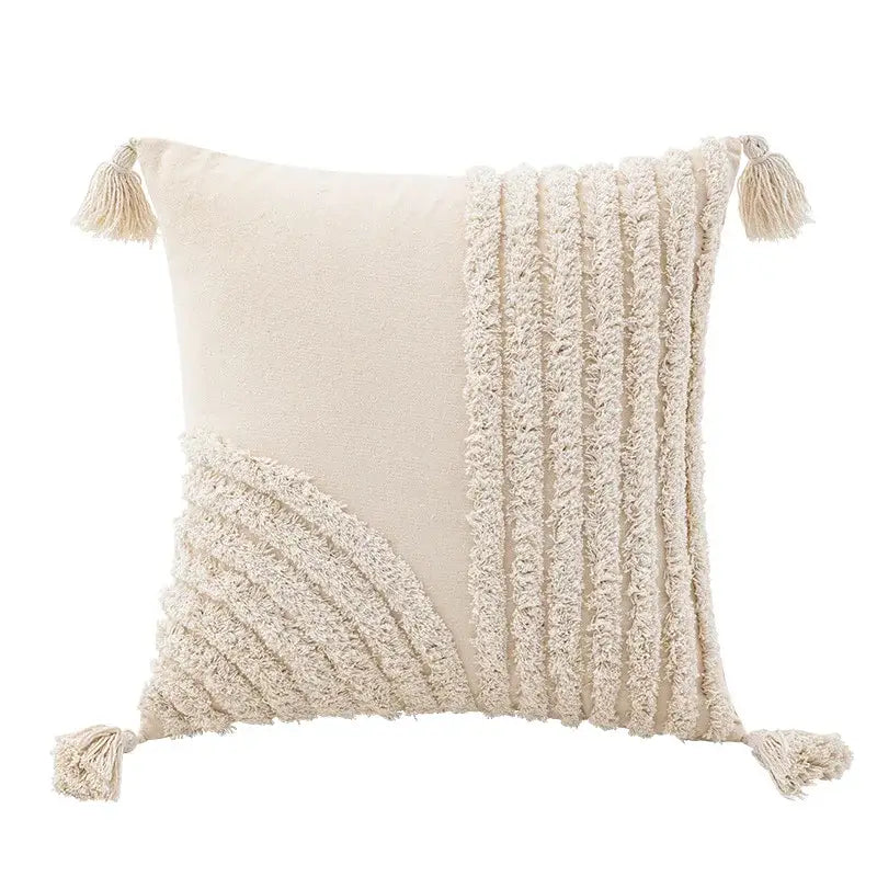 Beige White Tufted Covers