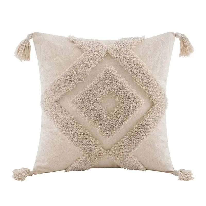Beige White Tufted Covers