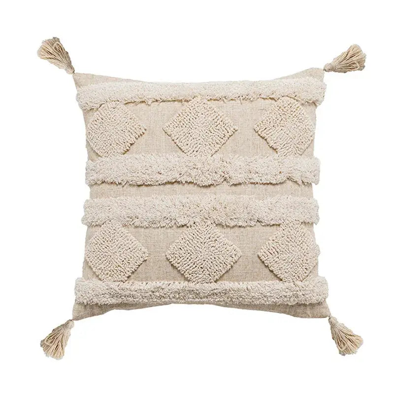Beige White Tufted Covers