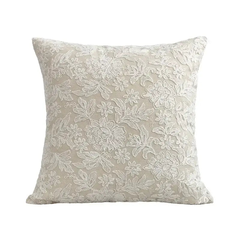 Beige Yellow Cotton Pillow