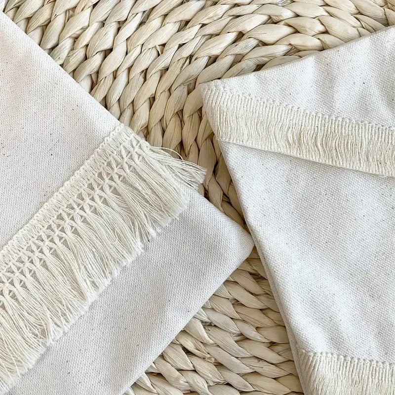 Beige Yellow Cotton Pillow