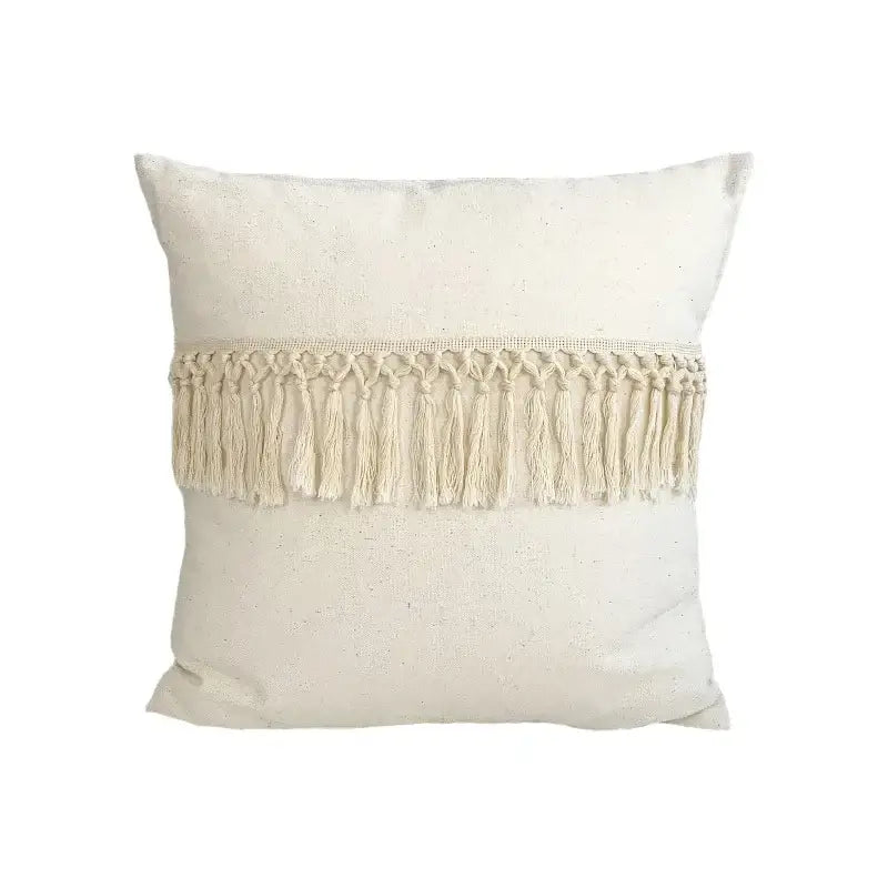 Beige Yellow Cotton Pillow