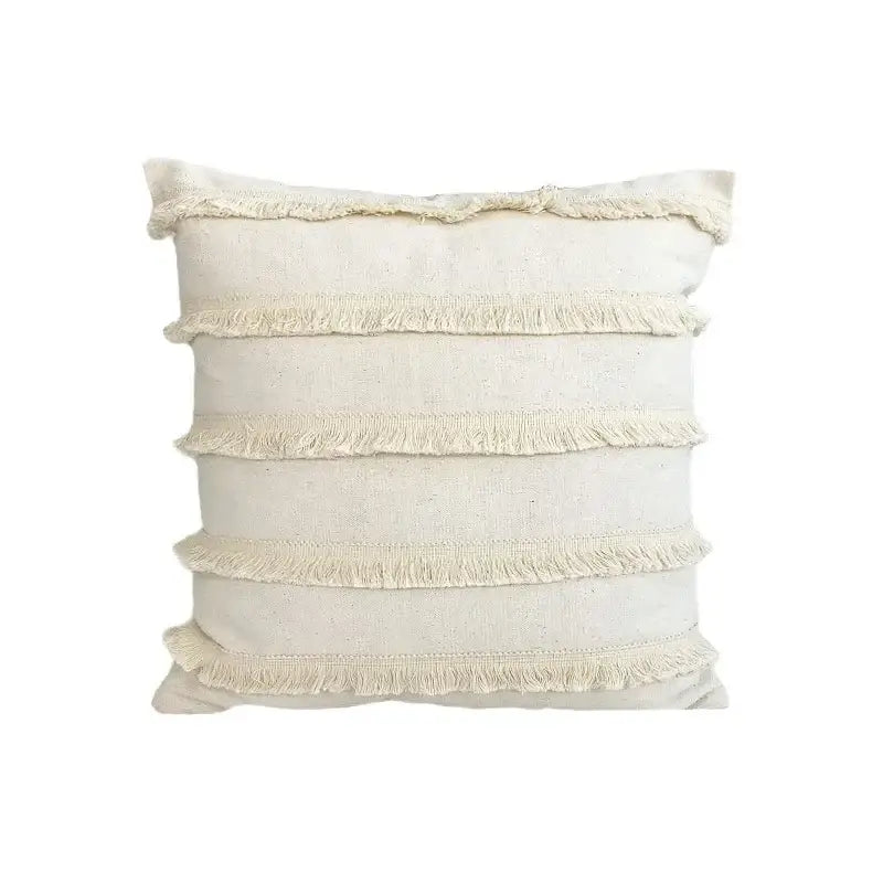 Beige Yellow Cotton Pillow