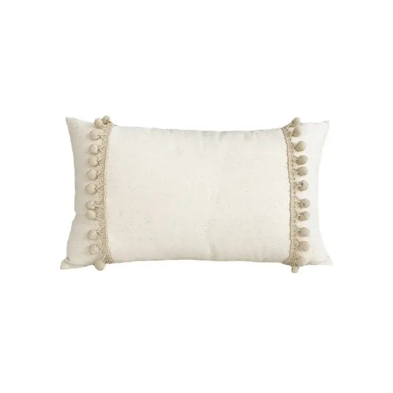 Beige Yellow Cotton Pillow
