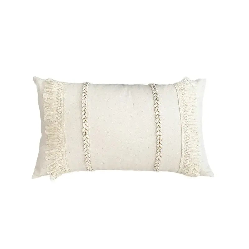 Beige Yellow Cotton Pillow