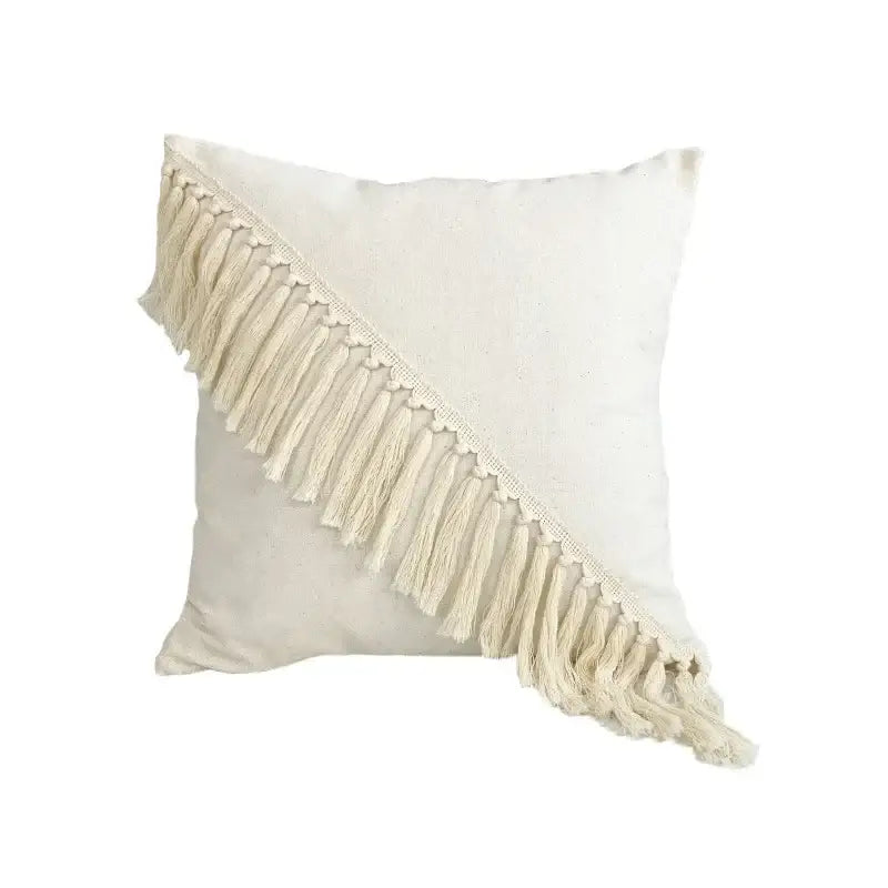 Beige Yellow Cotton Pillow