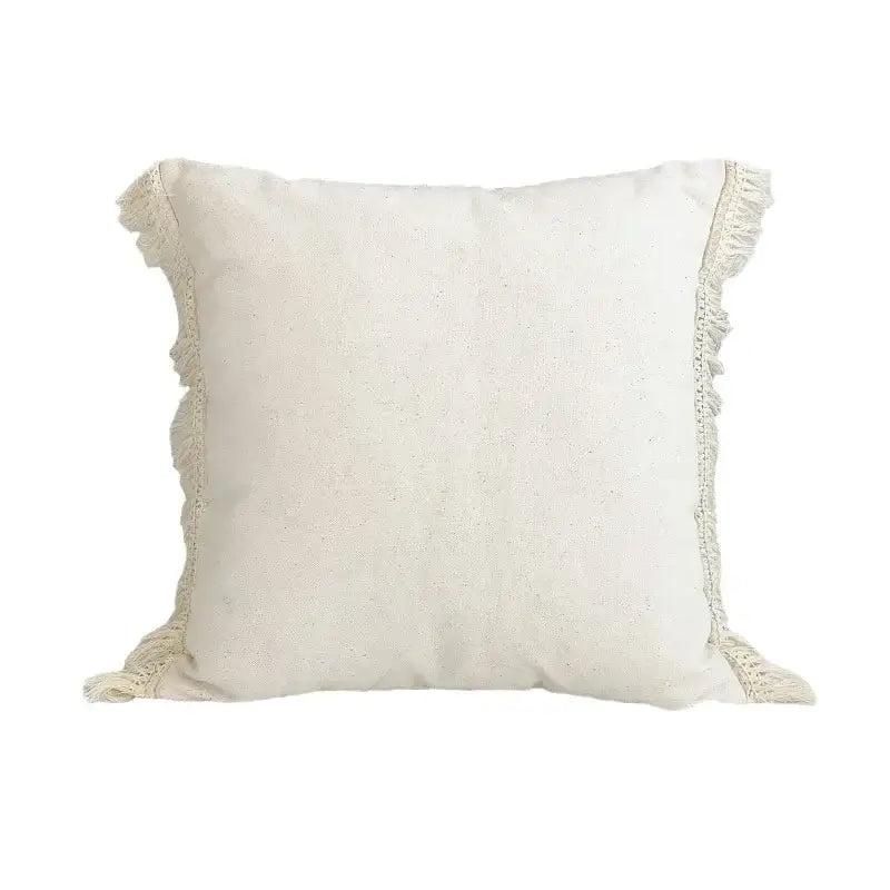 Beige Yellow Cotton Pillow