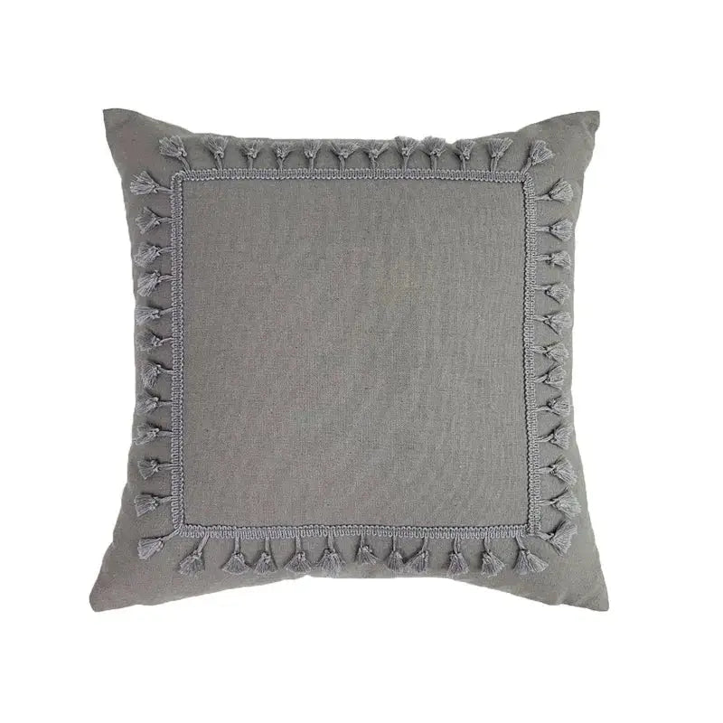Beige Yellow Cotton Pillow