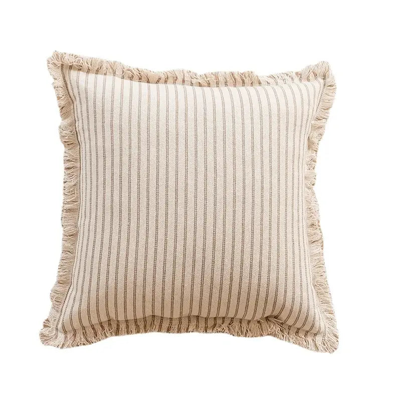 Beige Yellow Cotton Pillow