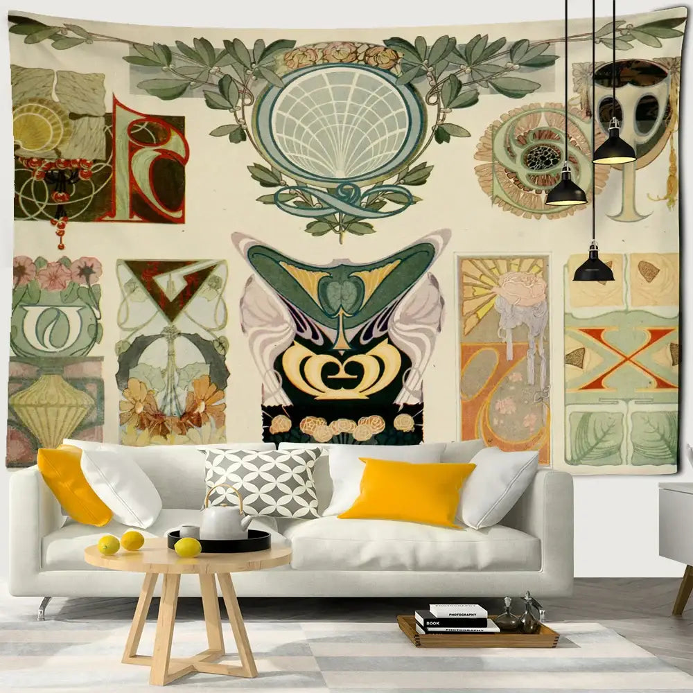 Black Gold Starry Tapestry