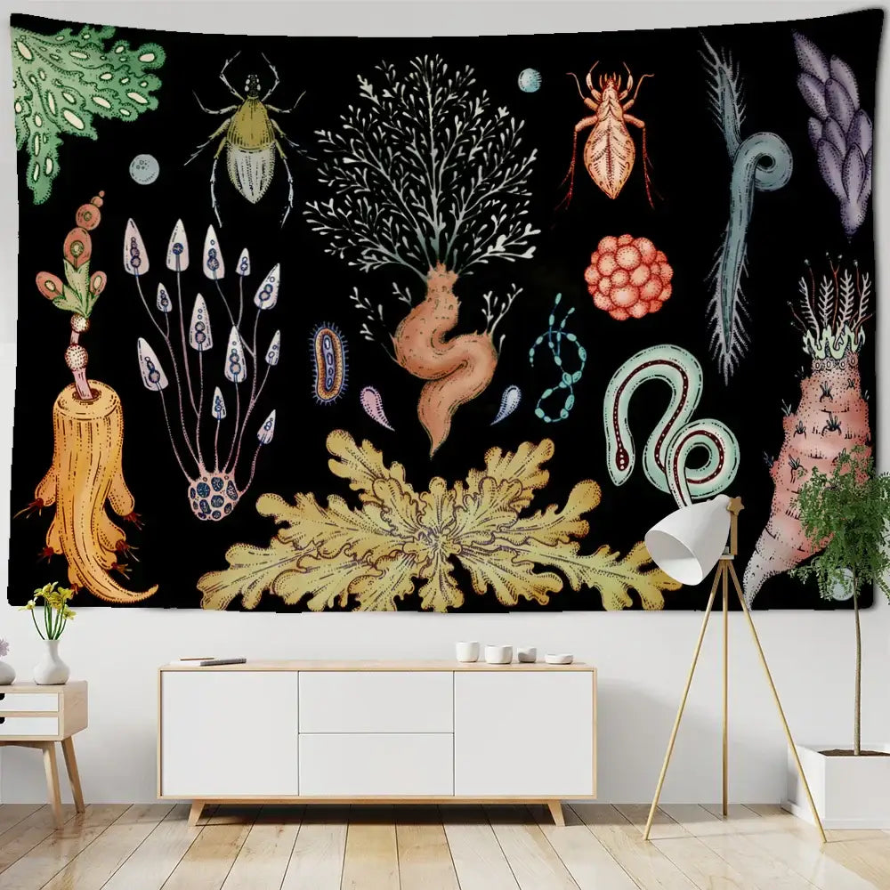 Black Gold Starry Tapestry