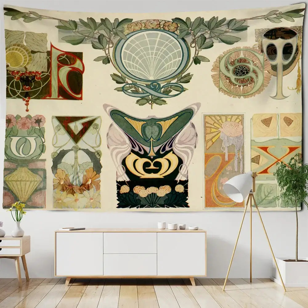 Black Gold Starry Tapestry