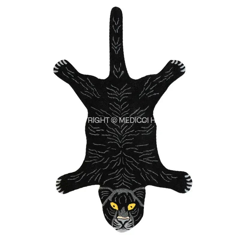 Black Boho Bear Rug