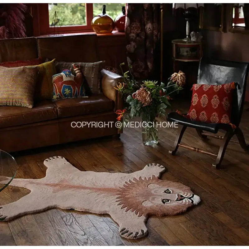 Black Boho Bear Rug
