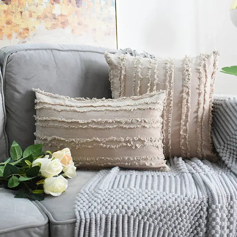 Black Tassel Pillow Covers