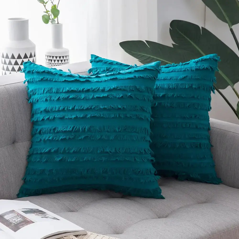 Black Tassel Pillow Covers