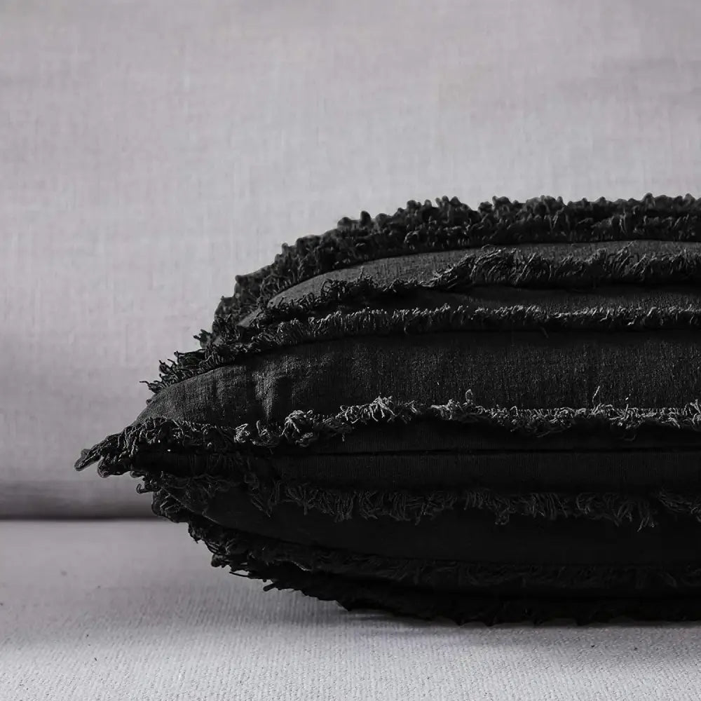 Black Tassel Pillow Covers