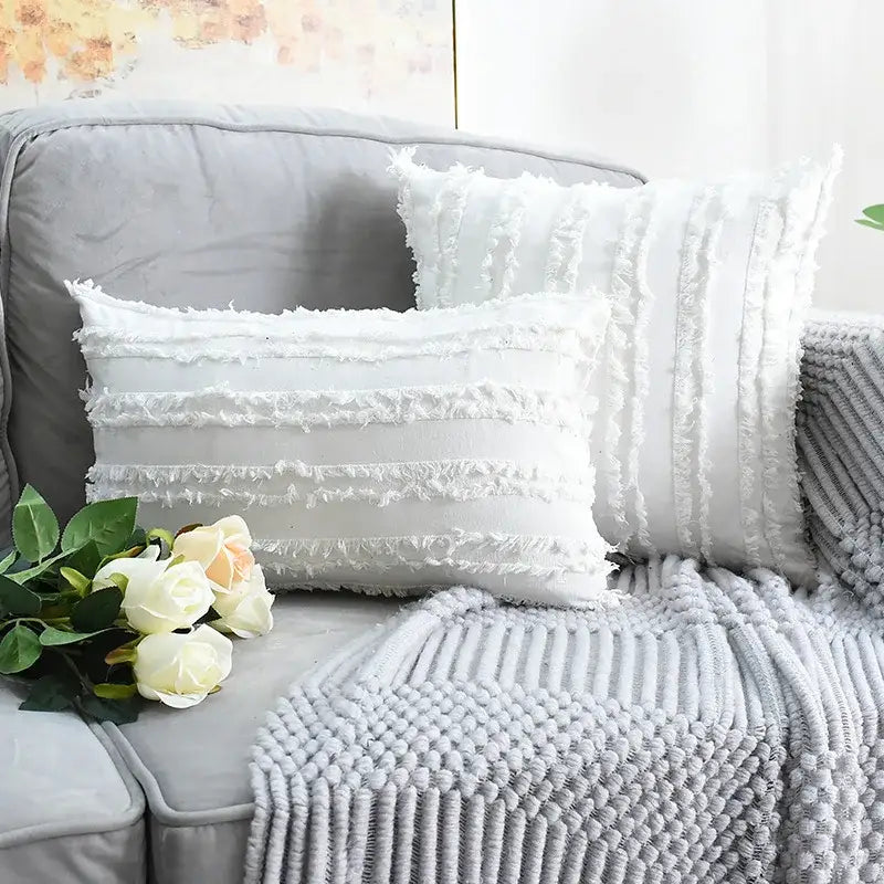 Black Tassel Pillow Covers
