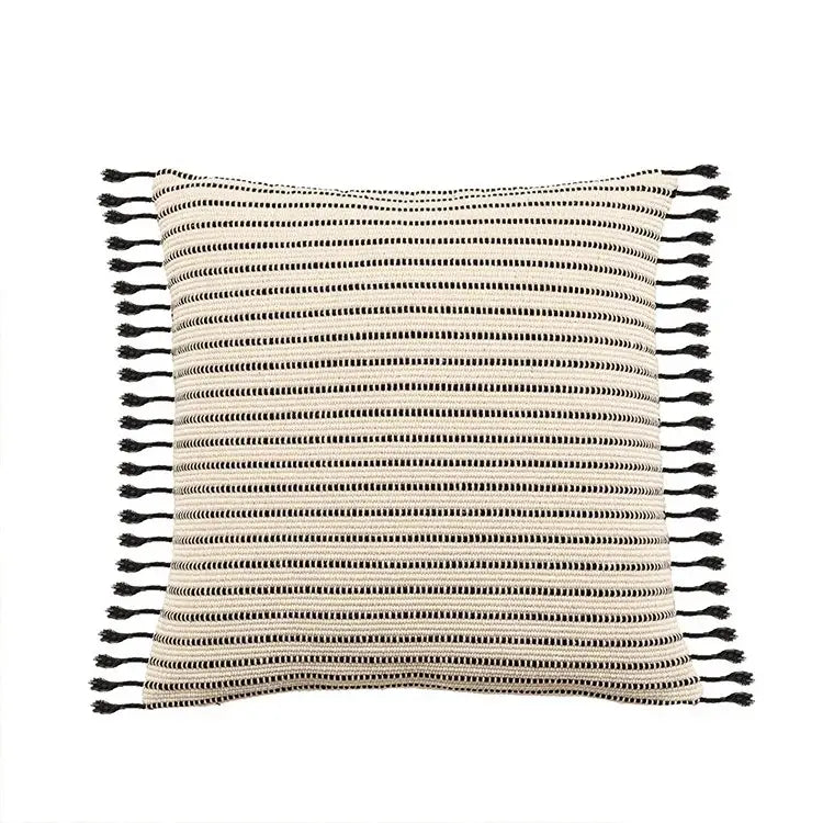 Black White Jacquard Pillow