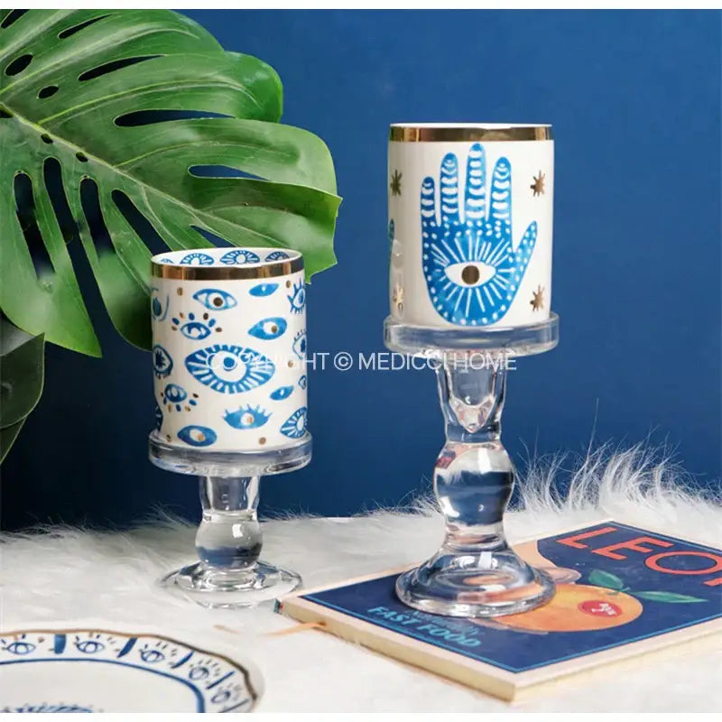 Blue Gold Ceramic Plate