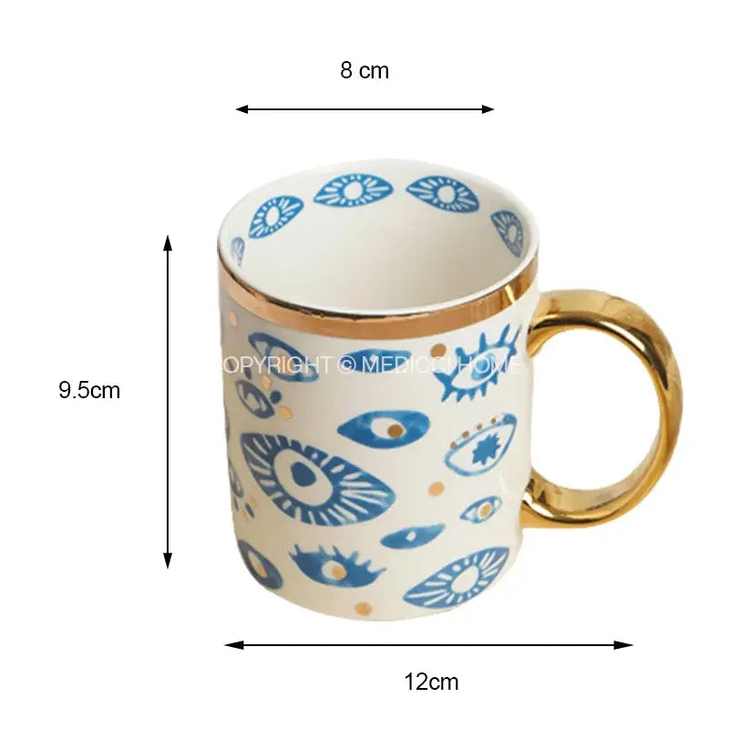 Blue Gold Ceramic Plate