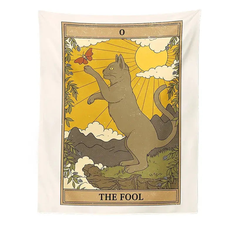 Cat Tarot Tapestry Wall
