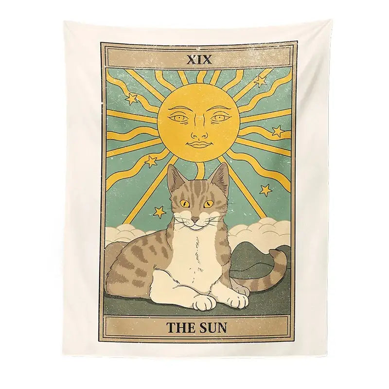 Cat Tarot Tapestry Wall