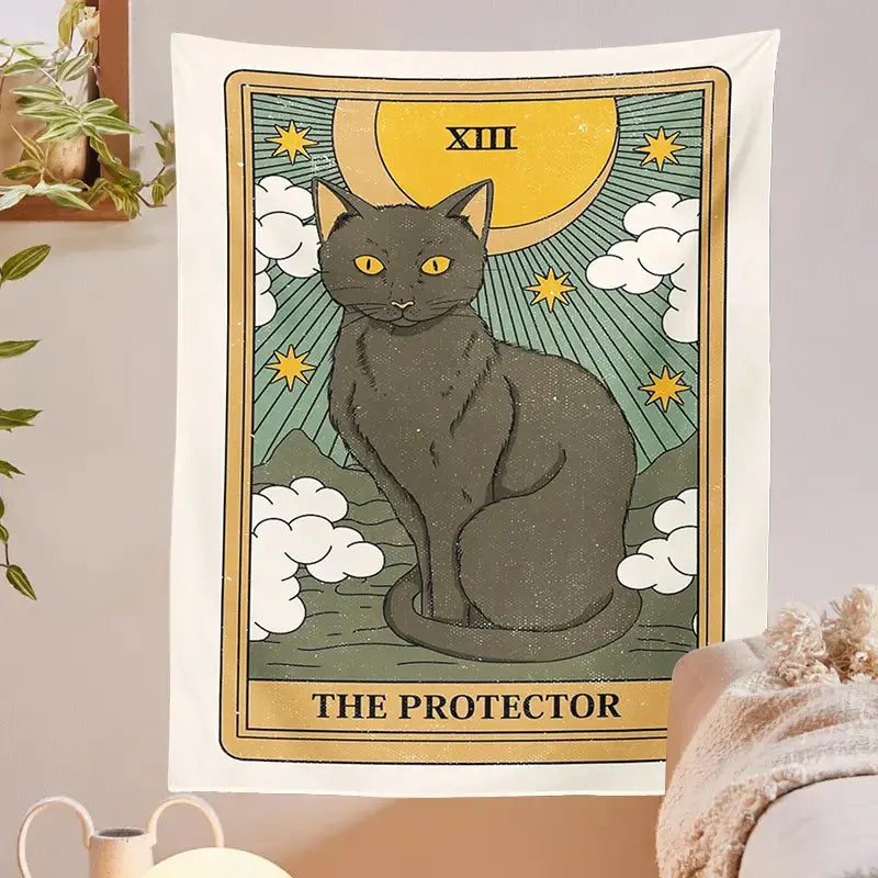 Cat Tarot Tapestry Wall