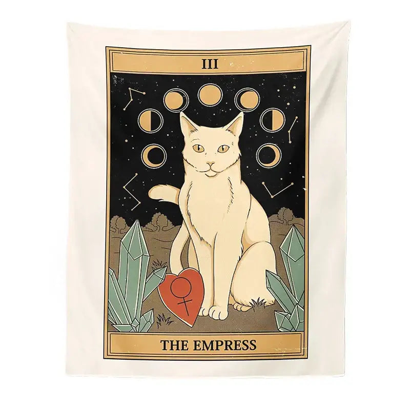 Cat Tarot Tapestry Wall