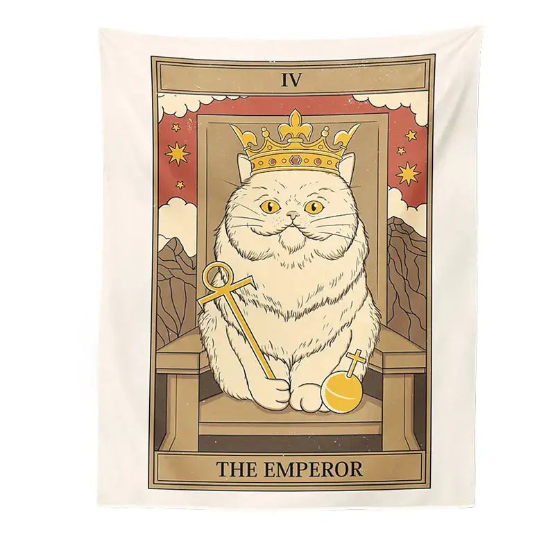 Cat Tarot Tapestry Wall