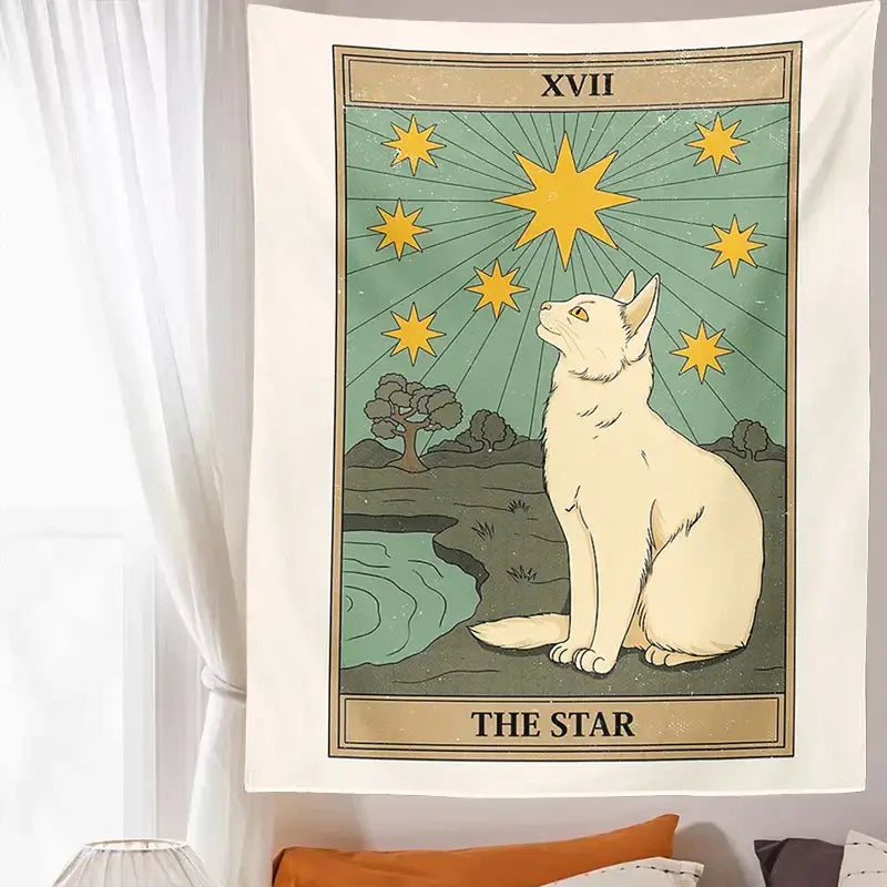 Cat Tarot Tapestry Wall