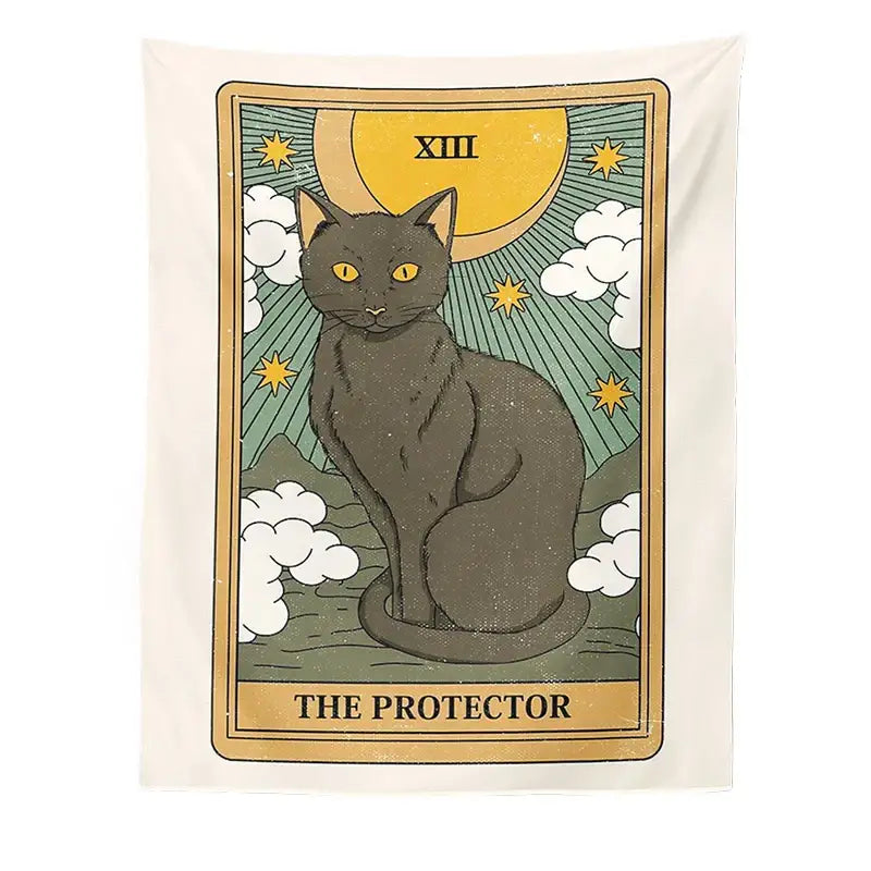 Cat Tarot Tapestry Wall