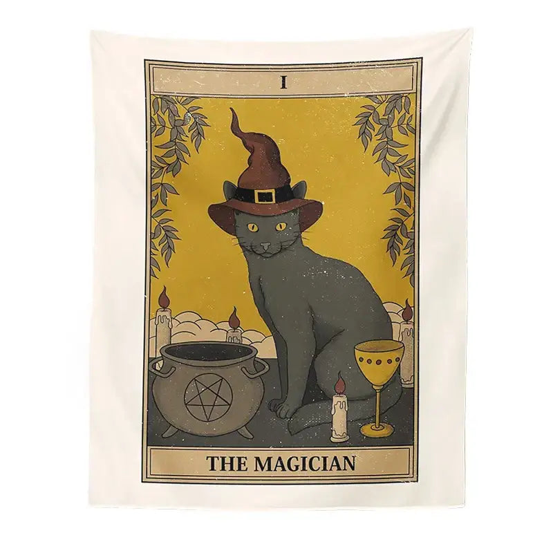 Cat Tarot Tapestry Wall