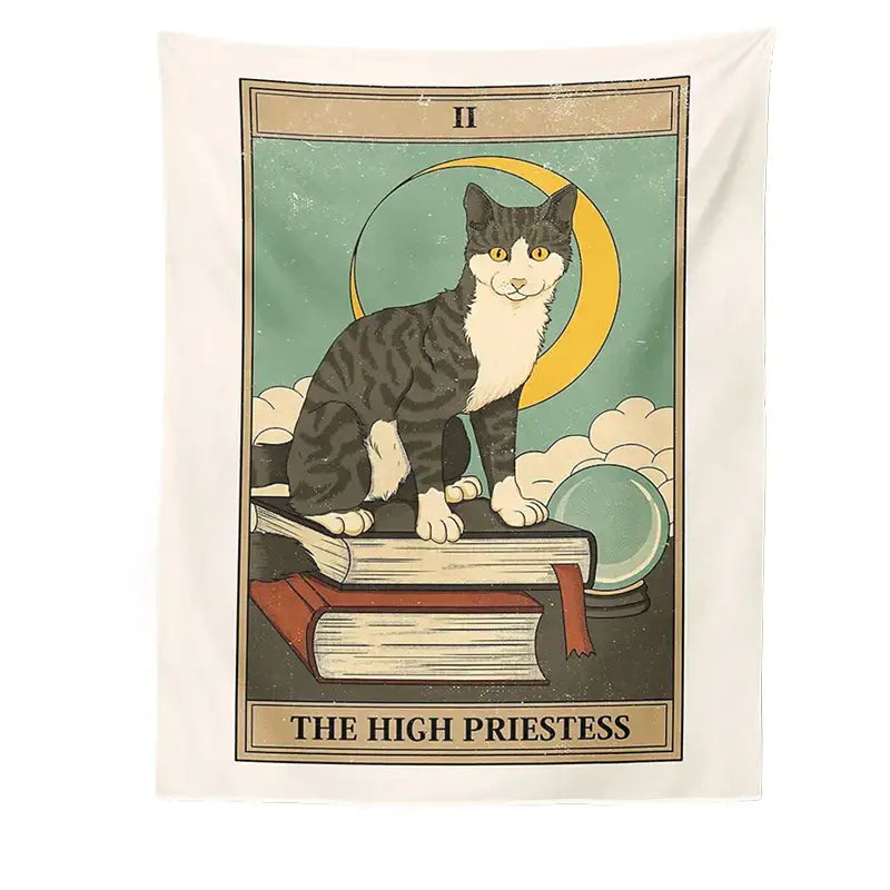 Cat Tarot Tapestry Wall