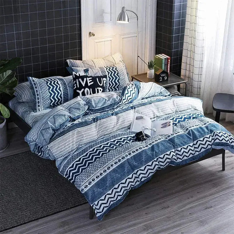 Black White Botanical Duvet