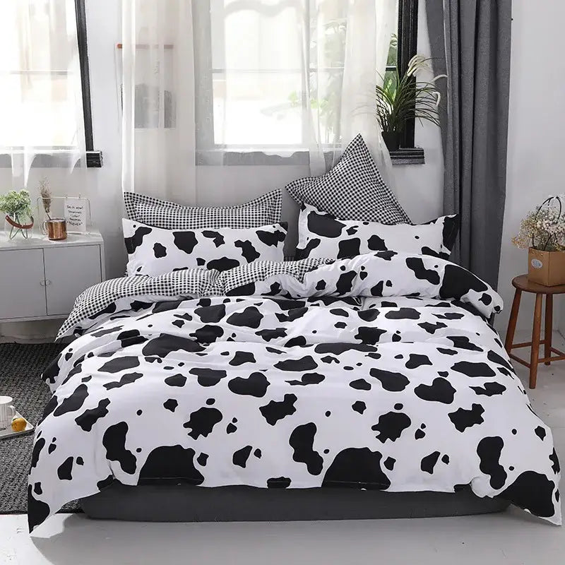 Black White Botanical Duvet