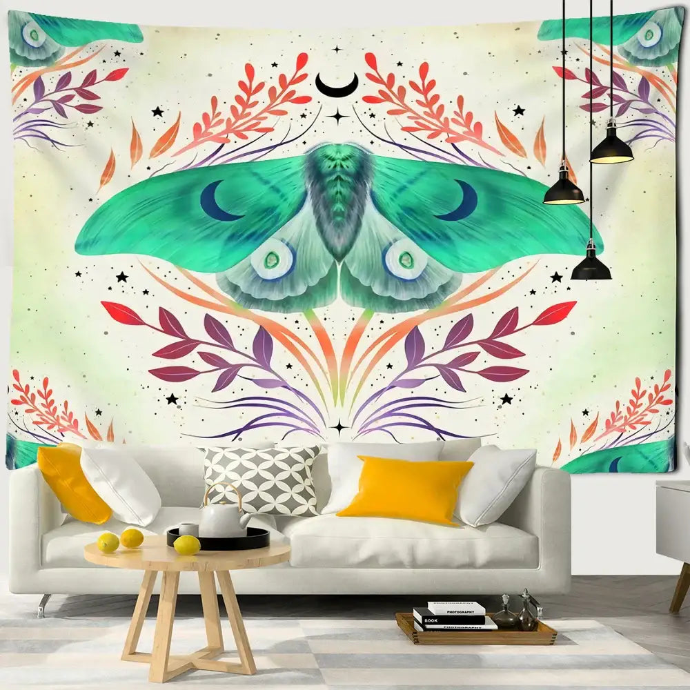 Cream Butterfly Tapestry Decor