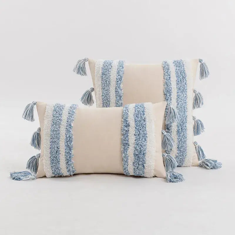 Tufted Tasseled Cushion Cover