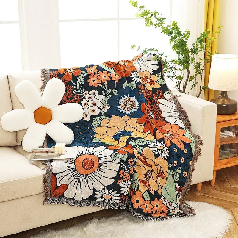 Floral Cotton Blanket