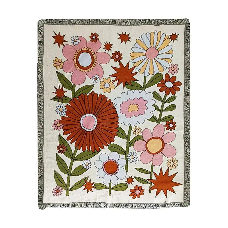 Floral Cotton Blanket