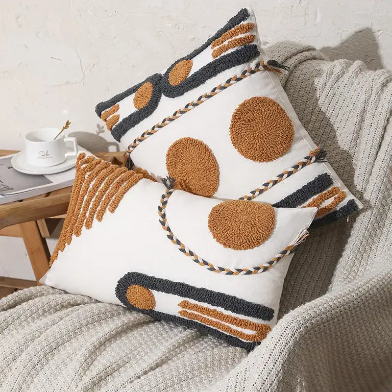 Geometric Cotton Cushion Cover