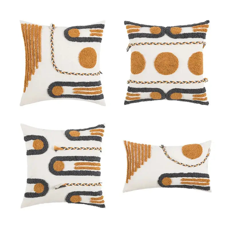 Geometric Cotton Cushion Cover