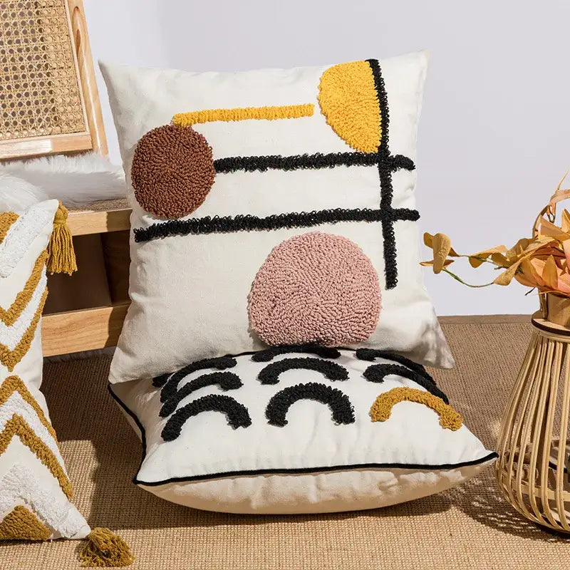 Embroidered Boho Cushion Cover