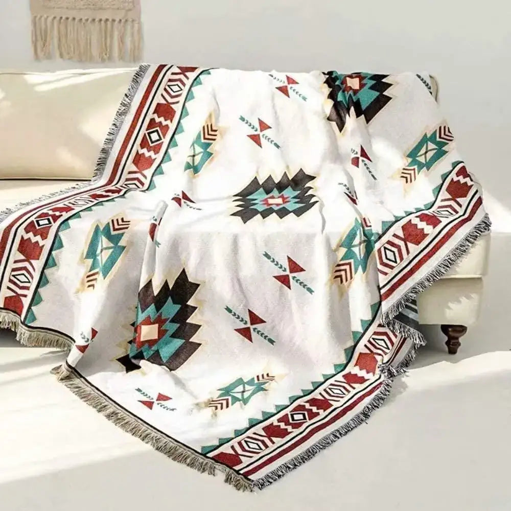 Multicolor Boho Throw Blanket