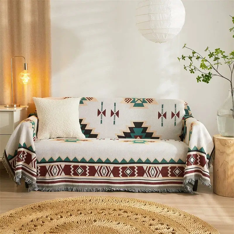 Multicolor Boho Throw Blanket